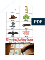 ryhming sorting game