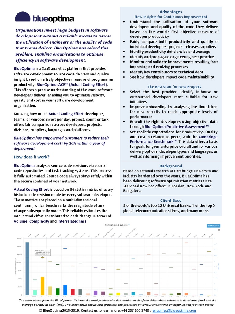 BlueOptima Overview PDF Programmer Benchmarking