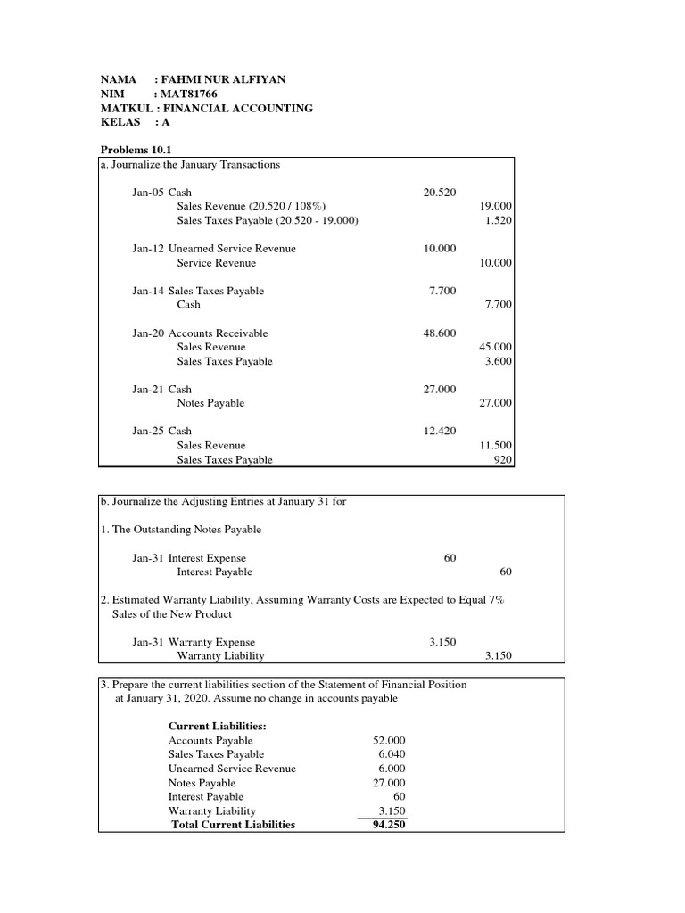 Financial accounting journal entries PDF Revenue Accrual