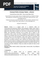 Chemical Profile of Ecstasy Tablets A Review