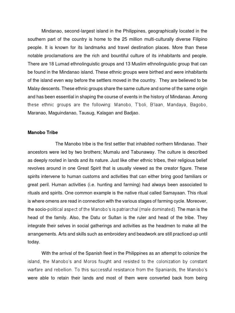 3 Ethnolinguistic Groups in Mindanao | PDF | Mindanao | Philippines