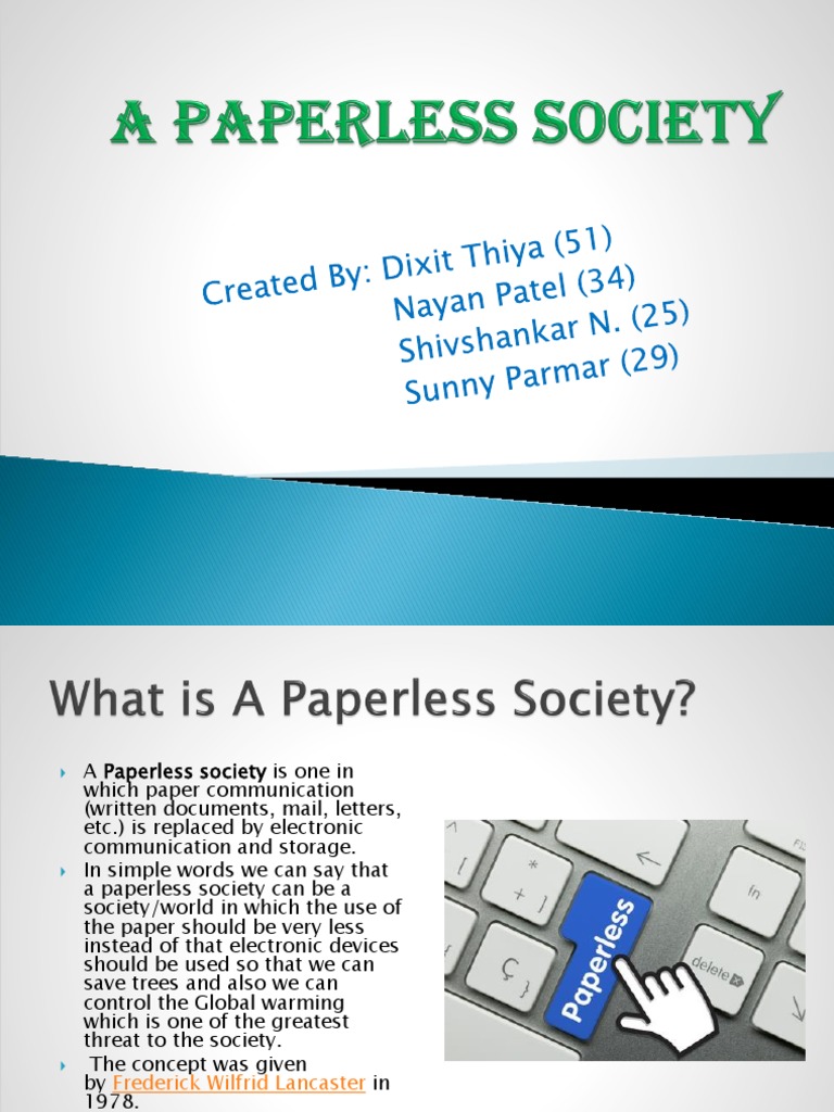 Paperless Society PDF E Reader