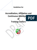 DraftGuidelinesforValidationandContinuousMonitoringofTrainingCenters PDF