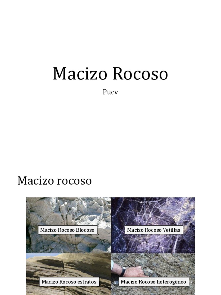 VI. Clasificación Macizo Rocoso PDF | PDF | Roca (geología) | Túnel