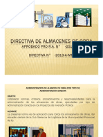 Directiva de Almacenes de Obra