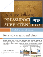 Pressupostos e subentendidos: entender o não dito