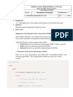 Jobsheet Javascript 2 - Penulisan Javascript