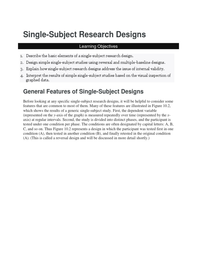 single case research design second edition