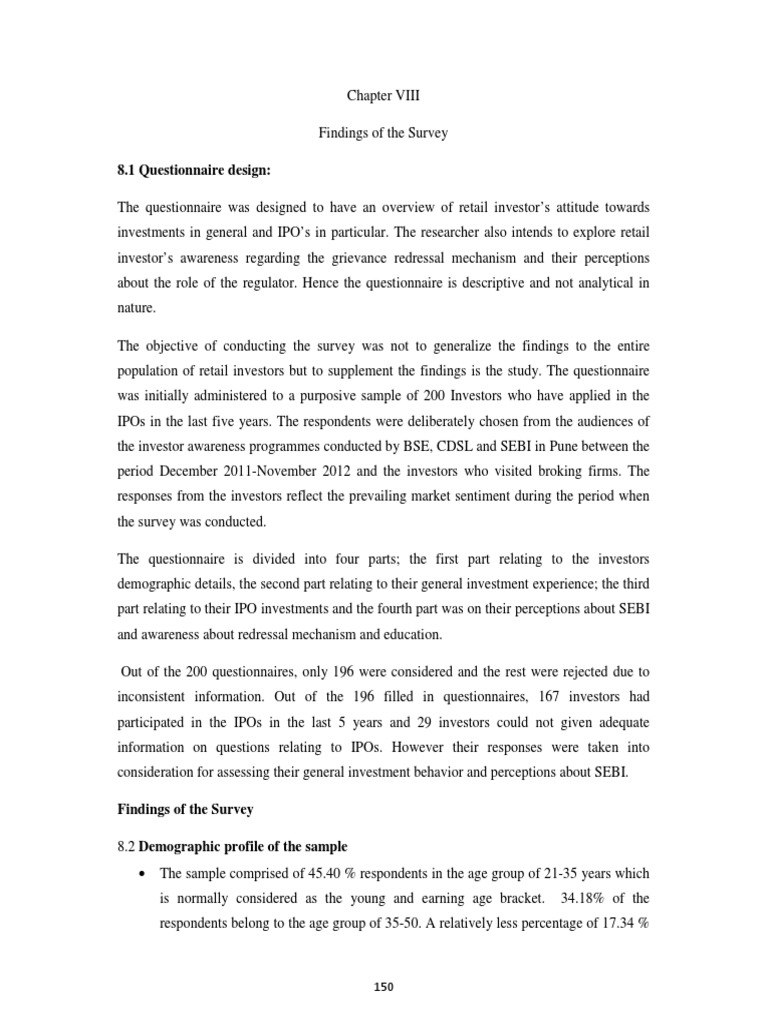 Retail Investor Survey Findings on IPOs | PDF | Initial Public Offering ...