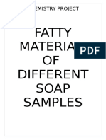Fatty Material of Different Soap Samples