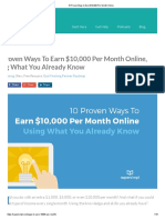 10 Proven Ways To Earn $10,000 Per Month Online