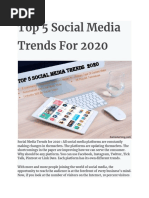 Top 5 Social Media Trends for 2020