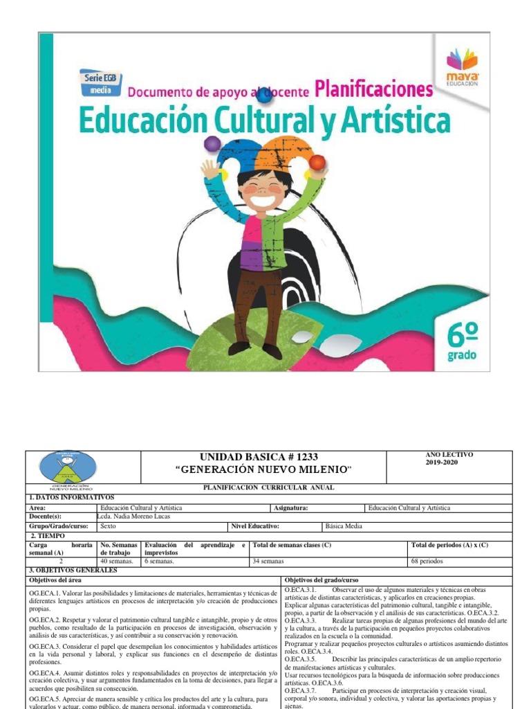 Actividades de ECA para Sexto Grado | PDF | Evaluación | Imagen