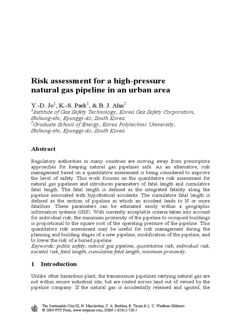 Risk Assessment For A High-Pressure | PDF | Risk Assessment | Risk