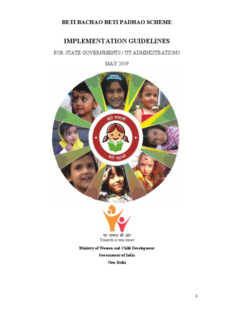 BBBP Scheme Implementation Guidelines | PDF | Gender | Gender Studies