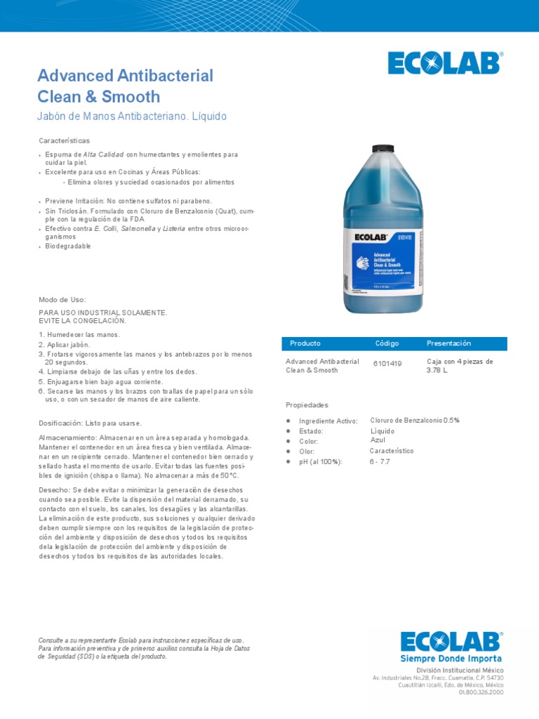 PSD Advanced Antibacterial Clean&smooth PDF Química Naturaleza