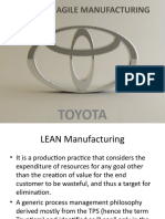 Lean and Agile Manufacturing: Toyota