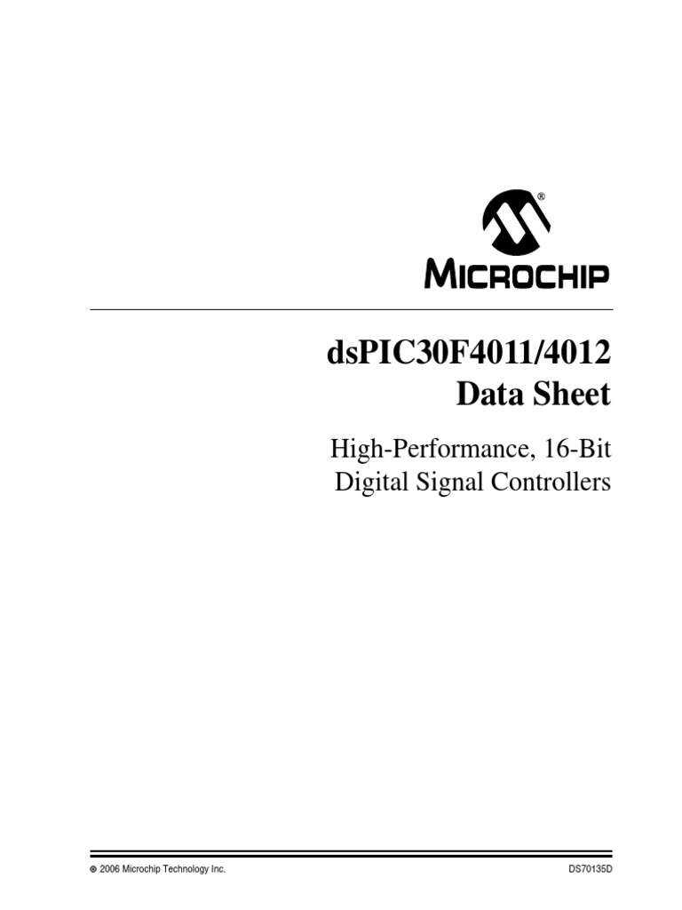 Dspic30f 4011 | PDF | Microcontroller | Digital Signal Processor