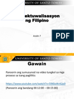 Aralin 7. Intelektuwalisasyon NG Filipino