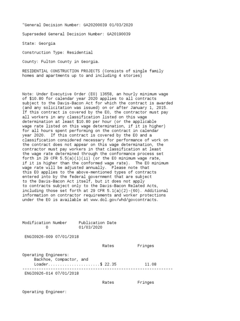 Davis Bacon Wages PDF Sick Leave Labour