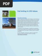 Intelsat-Pad Setting Vs SFD Values