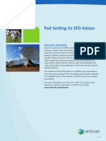 Intelsat-Pad Setting Vs SFD Values