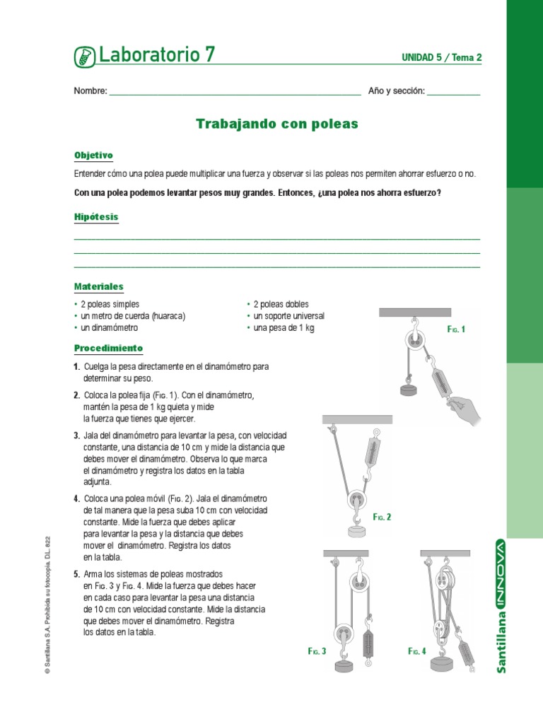 Laboratorio Poleas Pdf Mecánica Ingeniería Mecánica