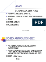 BUDAYA Dan Masalah Gizi 2017