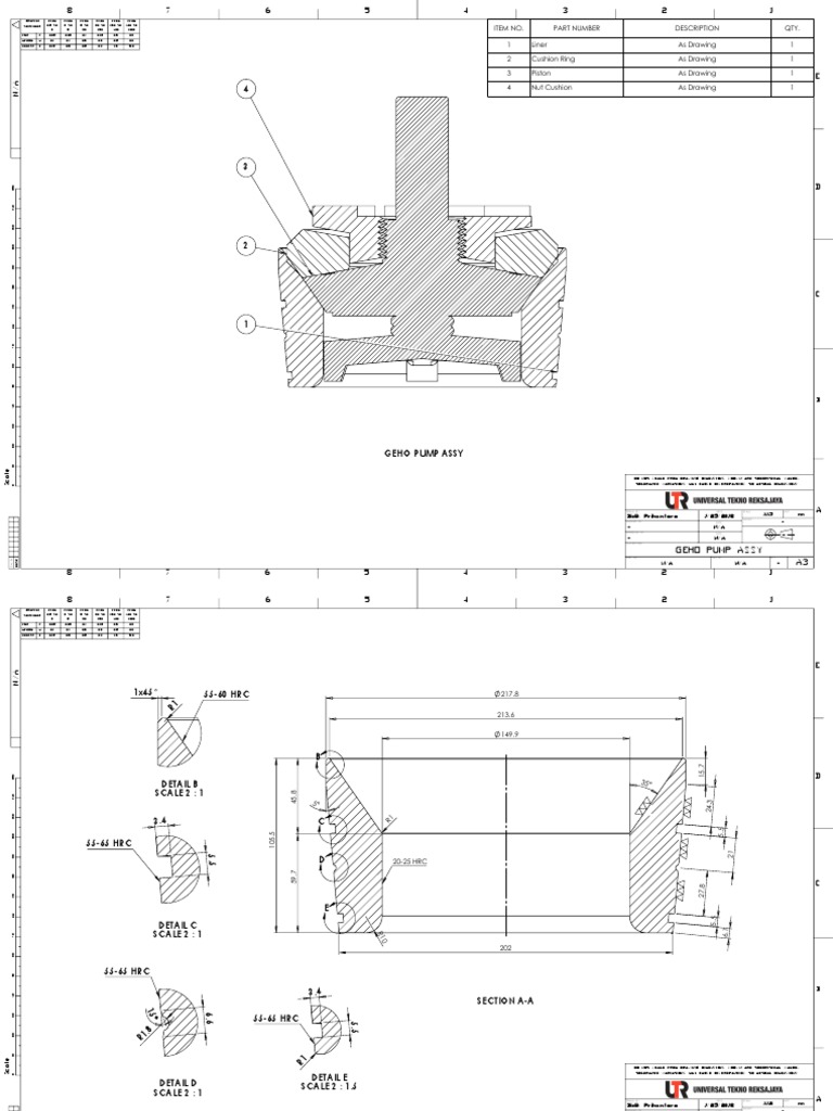 GEHO Pump Assembly Parts List | PDF | Engineering Tolerance ...