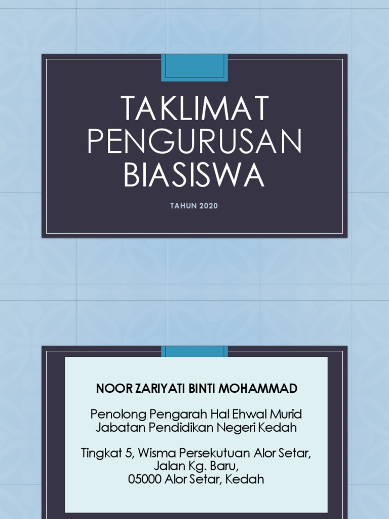 Taklimat Biasiswa 2020 Pdf 3 02 2020 Pdf