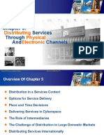 Services Through and Channels: Distributing Physical Electronic