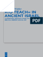 Wendy L. Widder, To Teach in Ancient Israel PDF