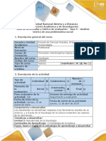 Guía de Actividades y Rúbrica de Evaluación - Fase 3 - Análisis Teórico de Una Problemática Social