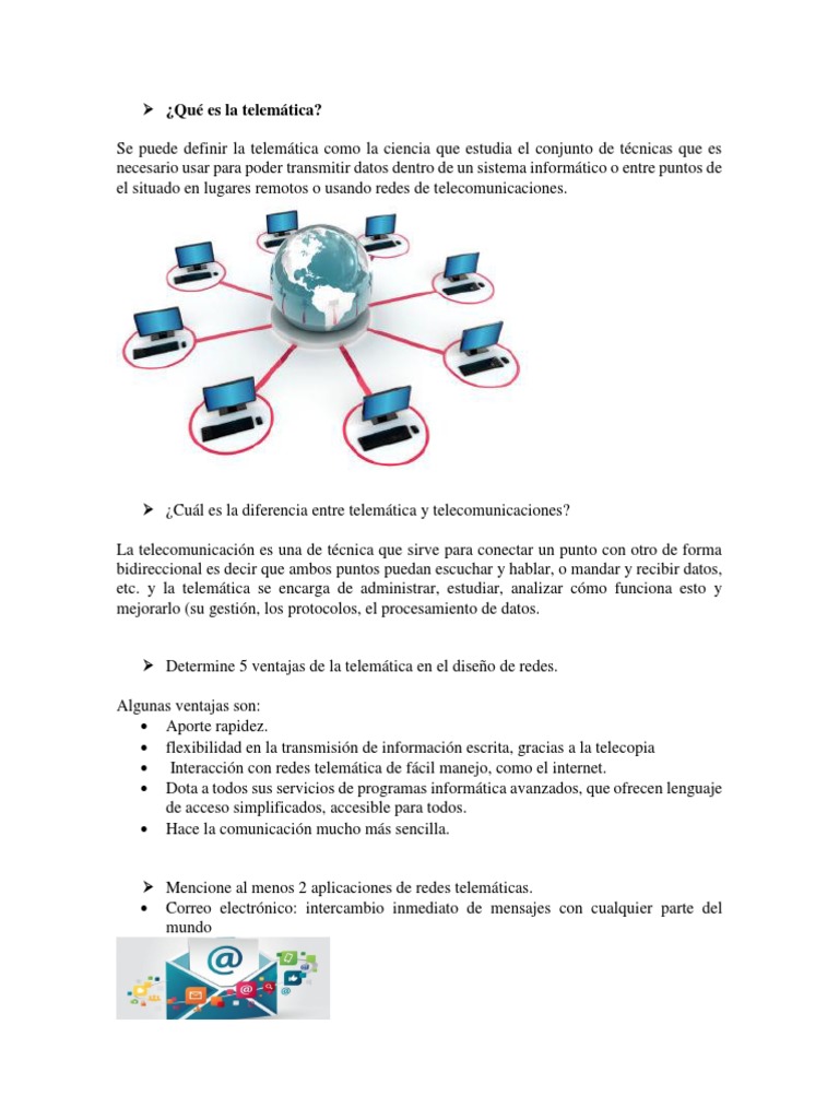 Qué Es La Telemática Aporte | PDF | Internet | Red de computadoras