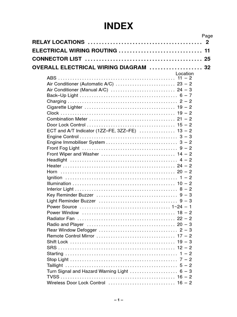 Toyota Corolla 2007 Wiring Manual (English) PDF PDF Anti Lock