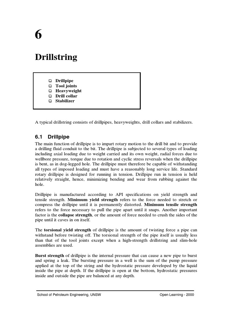 6-Drill String Components PDF | PDF | Strength Of Materials | Fatigue ...