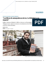 "Los Libros de Autoayuda No Sirven. La Felicidad Es Un Negocio" - Madrid - EL PAÍS