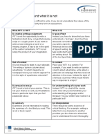 Written Task 1 - What It Is What It Is Not PDF