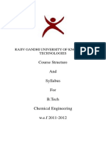 Rajiv Gandhi University of Knowledge Technologies (RGUKT), Hyderabad B.tech Chemical Engineering PDF