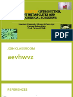 Phytochemistry (Introduction, Plant Metabolites and Phytochemical