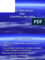 Topic Sentence AND Controlling Idea