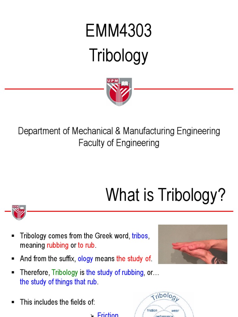 Introduction To Tribology PDF Friction Wear