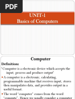 Unit-1 Basics of Computers