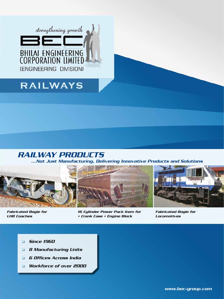 BEC Railways Brochure Web | PDF | Locomotives | Rail Transport