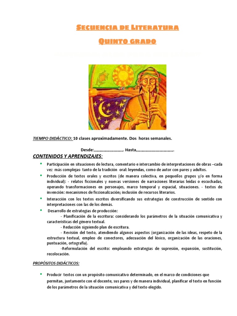 Secuencia Leyenda PDF | PDF | Leyendas | Educación primaria
