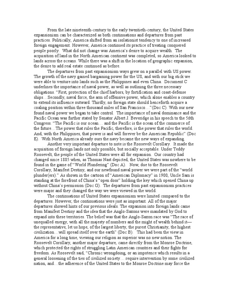 Dbq 15: the debate over american imperialism answer key picture