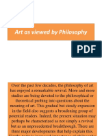 Art as viewed by Philosophy: Major Perspectives