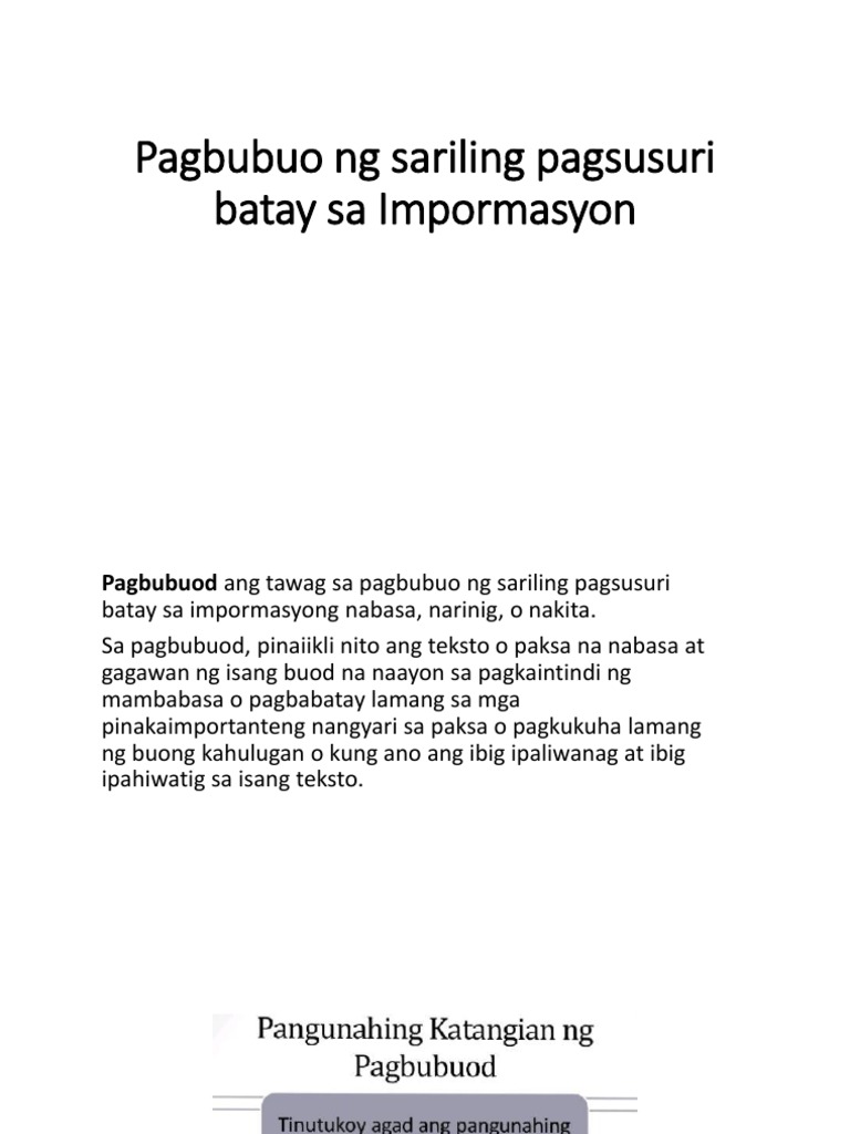 Mga Halimbawa Ng Sariling Pagsusuri