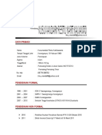 CV Lamaran Contoh MBK - Tika