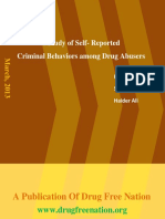 A Study of Self - Reported Criminal Behaviors Among Drug Abusers